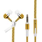 Glowing Zipper Sport Music Wired Earphones for 3.5mm Jack Phones(YELLOW) - 1