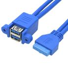 Motherboard 20pin Turn Double USB3.0 Extension Cable  with Ear Baffle Cable - 1