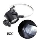 15X LED Lighted Hands-free Eye-Loupe Head Band Watch Repair Magnifier - 3