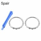 For Xbox One Elite 5pairs 3D Replacement Ring + Screwdriver Handle Accessories, Colour:Silver Plating - 1