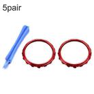For Xbox One Elite 5pairs 3D Replacement Ring + Screwdriver Handle Accessories, Colour:Red Plating - 1