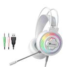 PANTSAN PSH-400 USB Computer Head-Mounted Luminous RGB Wired Headset, Specification:3.5mm White - 1