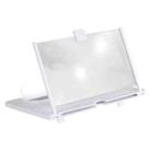 12 Inch Pull-Out Mobile Phone Screen Magnifier 3D Desktop Stand, Style:Blu-ray HD Model(White) - 1