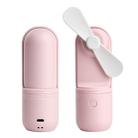 USB Charging Handheld Mini Folding Fan Desktop Fan(Pink) - 1