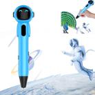Astronaut 3D Printing Pen Low Temperature Intelligent Wireless Stereo Graffiti Painting Children 3D Brush, Battery Capacity:500 mAH(Blue) - 1