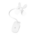 Mini Portable USB Rechargeable Touch Switch Electric Fan(White) - 1