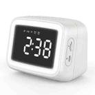 AEC BT-511 Mini LED HD Mirror Bluetooth Speaker, Support 32GB TF Card & 3.5mm AUX & Dual Alarm Clock & Real-time Temperature & Hands-free Calling(White) - 1