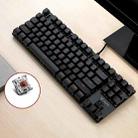Rapoo V500 87-keys Alloy Edition Desktop Laptop Computer Game Esports Office Home Typing Metal Wired Mechanical Keyboard without Backlight,(Tea Shaft) - 1
