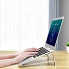 P5 Portable Aluminum Alloy Desktop Multi-function Stable Heat Dissipation Notebook Stand(Aurora Silver) - 7