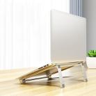 P5 Portable Aluminum Alloy Desktop Multi-function Stable Heat Dissipation Notebook Stand(Aurora Silver) - 9