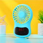 Multifunctional Clock Small Fan Creative Desktop Mini USB Fan(Blue) - 1