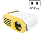 YG200 Portable LED Pocket Mini Projector AV SD HDMI Video Movie Game Home Theater Video Projector, US Plug(Yellow and White) - 1