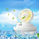 Small USB Rechargeable Desktop Office Fan Portable Spray Fan(White) - 1