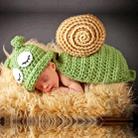 Green Snail White Eyes Newborn Baby Photography Clothes Hand Knitting Hundred Days Baby Photograph Props - 1
