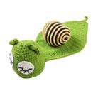 Green Snail White Eyes Newborn Baby Photography Clothes Hand Knitting Hundred Days Baby Photograph Props - 2