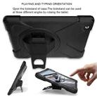 360 Degree Rotation Silicone Protective Cover with Holder and Hand Strap and Long Strap for iPad 5 / iPad Air(Black) - 4