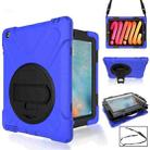 360 Degree Rotation Silicone Protective Cover with Holder and Hand Strap and Long Strap for iPad mini 1 / 2 / 3(Blue) - 1