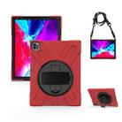 360 Degree Rotation Silicone + PC Case with Strap for iPad Pro 12.9 2018 (Red) - 1