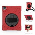 360 Degree Rotation Silicone + PC Case with Strap for iPad Pro 12.9 2018 (Red) - 2