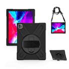 360 Degree Rotation Silicone + PC Case with Strap for iPad Pro 12.9 2018(Black) - 1