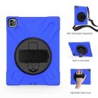 360 Degree Rotation Silicone + PC Case with Strap for iPad Pro 12.9 2018(Blue) - 2