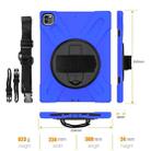 360 Degree Rotation Silicone + PC Case with Strap for iPad Pro 12.9 2018(Blue) - 6