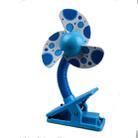 Baby Crib Stroller Fan Mini Portable Clip USBCharging Dormitory Office Small Electric Fan(Blue) - 1