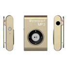 C26 IPX8 Waterproof Swimming Diving Sports MP3 Music Player with Clip & Earphone, Support FM, Memory:8GB(Gold) - 1