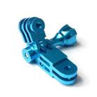 Action Camera Universal Aluminum Alloy Three-way Adjustment Arm 360 Degree Adapter(Blue) - 1