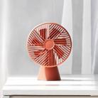 Desktop Fan USB Portable Handheld Rechargeable Desktop Fan, Specification:Mobile Version(Hibiscus Red) - 1