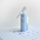Creative Mobile Phone Bracket Cartoon Spray Mini Fan Portable Usb Fan(Blue) - 1