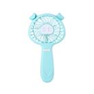 Handheld Mini Piggy Portable Cartoon USB Rechargeable Fan(Blue) - 1