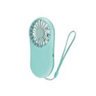 Portable Small Fan DC Mini Air Cooler Pocket Fans Usb Charge  Student Outdoors Bring(Light Blue) - 1