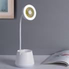 Multifunctional Desk Lamp Fan USB Pen Holder Mobile Phone Holder Fan(White) - 1