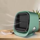 Mini Multifunctional Humidification Aromatherapy Fan Portable Office Home Desktop Air Conditioner Fan(Moran Green) - 1