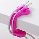 3 PCS Desktop Plug Wire Finishing Fixing Clip Winder Clip Cable Organizer(Rose Red) - 1