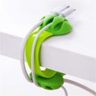 3 PCS Desktop Plug Wire Finishing Fixing Clip Winder Clip Cable Organizer(Green) - 1