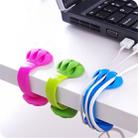 3 PCS Desktop Plug Wire Finishing Fixing Clip Winder Clip Cable Organizer(Green) - 3