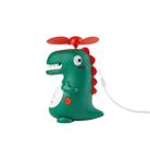 Cute Girl Heart Creative Dinosaur Children Student Portable Handheld Mini USB Small Fan(Green) - 1