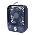 Promise Speed Adjustable Fan Portable Silent Desktop Wind Speed Fan USB Fan(Navy Blue) - 1