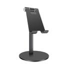 Adjustable Aluminum Alloy Cell Phone Tablet Holder Desk Stand Mount(Black) - 1