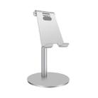 Adjustable Aluminum Alloy Cell Phone Tablet Holder Desk Stand Mount(Silver) - 1