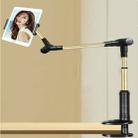 360 Degree Rotation Lazy Mount Folding Long Arm Phone Stand Holder for 4-14 Inch Tablet & Phone(Black Gold) - 1