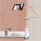 360 Degree Rotation Lazy Mount Folding Long Arm Phone Stand Holder for 4-14 Inch Tablet & Phone(Rose Gold) - 1