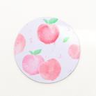 2 PCS 22cm Cute Fruit Series Round Mouse Pad Desk Pad Office Supplies(Peach) - 1