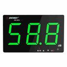 SNDWAY Wall-mounted 30~130dB Large Screen Digital Display Noise Decibel Monitoring Testers, Specification:SW525G with Storage + USB Green - 1