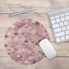 Watercolor Shiny Mermaid Scale Small Round Office Non-slip Mouse Pad, Size:20 × 20cm without Lock(Figure 1) - 2
