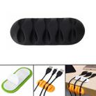 10 PCS Pasteable Five-hole TPR Wire Storage Organizer Data Cable Holder(Black) - 1