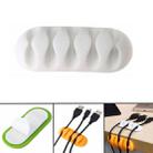 10 PCS Pasteable Five-hole TPR Wire Storage Organizer Data Cable Holder(White) - 1