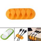 10 PCS Pasteable Five-hole TPR Wire Storage Organizer Data Cable Holder(Yellow) - 1